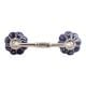 Royal Blue Engraved Ceramic Bridge Handle